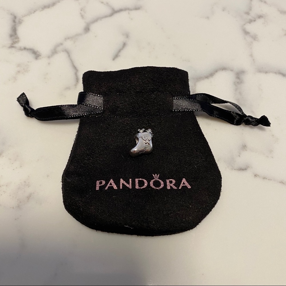 New Pandora Christmas Stocking Charm Silver